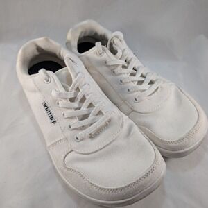 WHITIN Minimalist Canvas Sneakers White Lace Up Comfort Walking Shoes 39 us 8.5‎